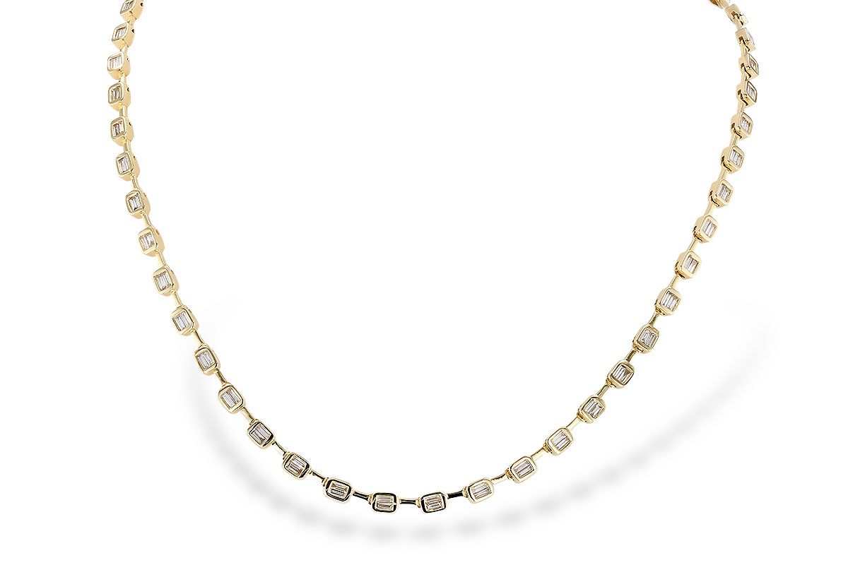 B292-68219: NECKLACE 2.05 TW BAGUETTES (17 INCHES)