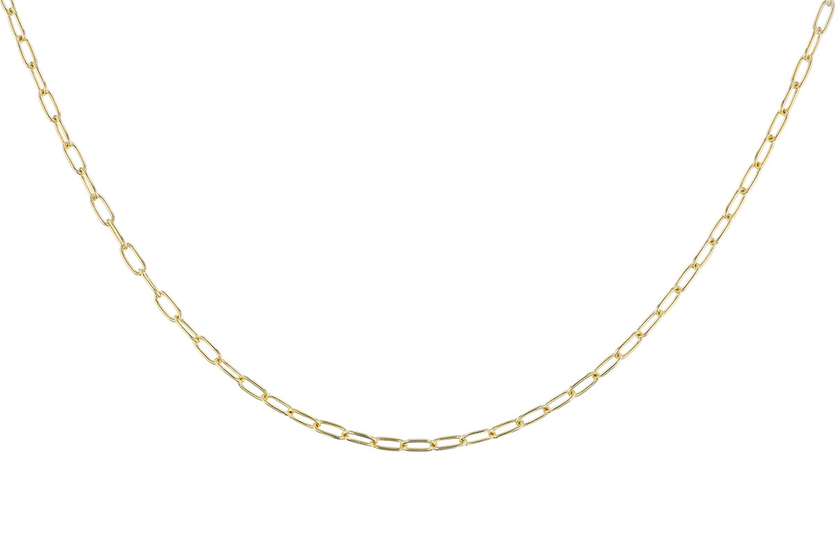 L292-69164: PAPERCLIP SM (22IN, 2.40MM, 14KT, LOBSTER CLASP)
