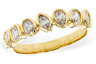 B293-60992: LDS DIA WED RG .62 TW FANCY CUT DIAS