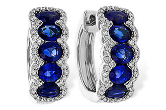 E293-61819: EARRINGS 2.32 TW SAPPHIRE 2.57 TGW