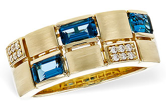 L293-60973: LDS RG .94 LONDON BLUE TOPAZ 1.00 TGW